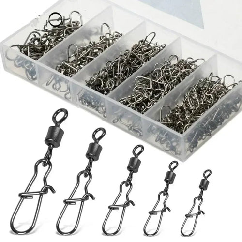 50pc/box Stainless Steel Fishing Connector Pin 4# 6# 8#10#12# Bearing