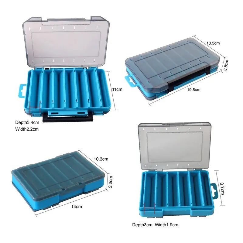 Double-Sided Fishing Tackle Storage Box for Spinners Lure Egi Tool Box