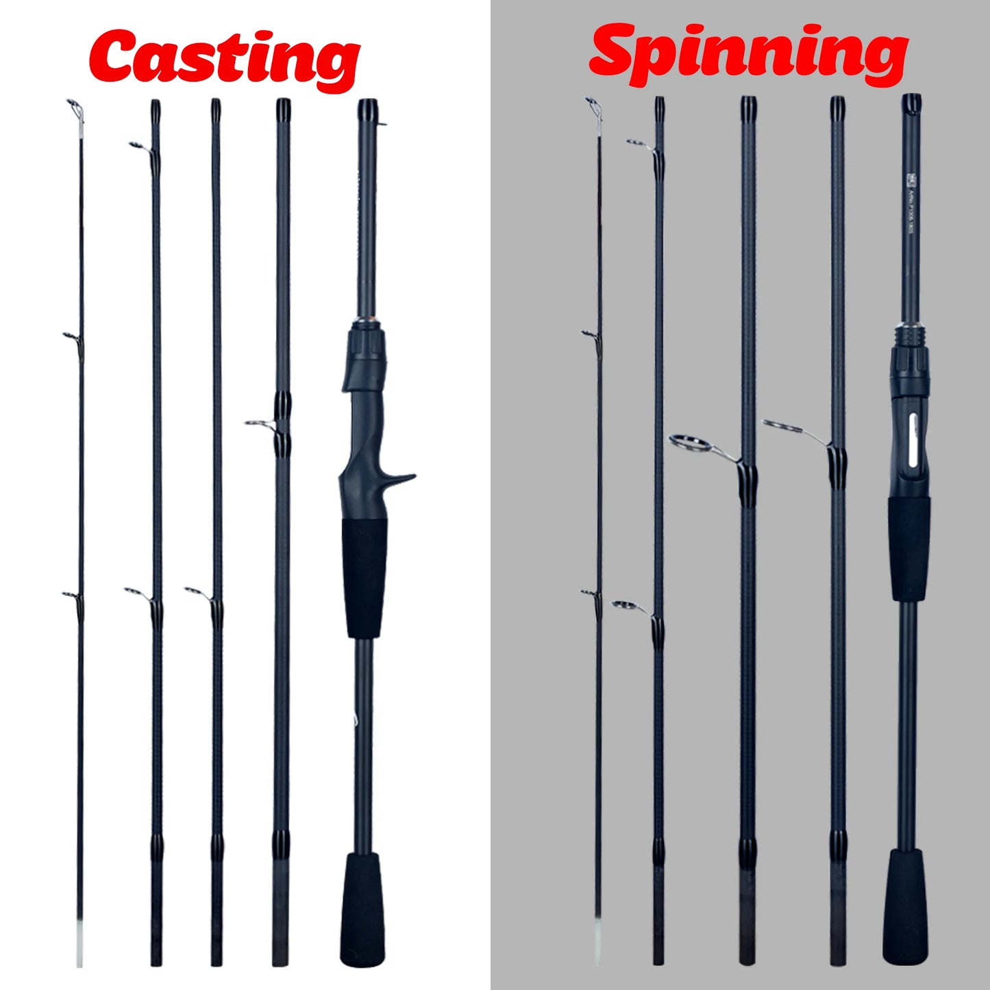 PHISHGER Spinning Baitcasting Travel Carbon Mini Goods For Fishing