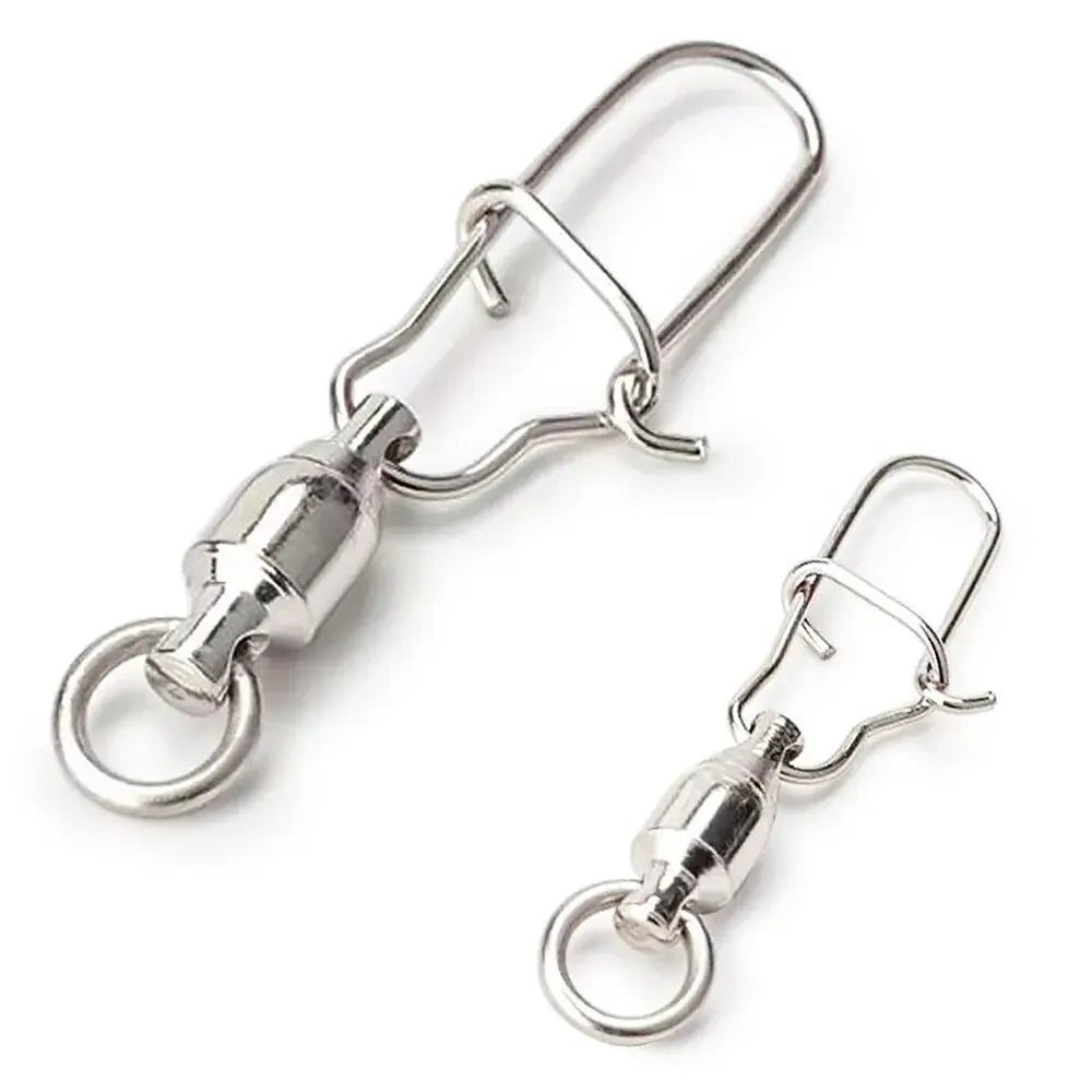 GOBAIT 20PCS Swivel Snap Connector Pin Ball Bearing Rolling Ring
