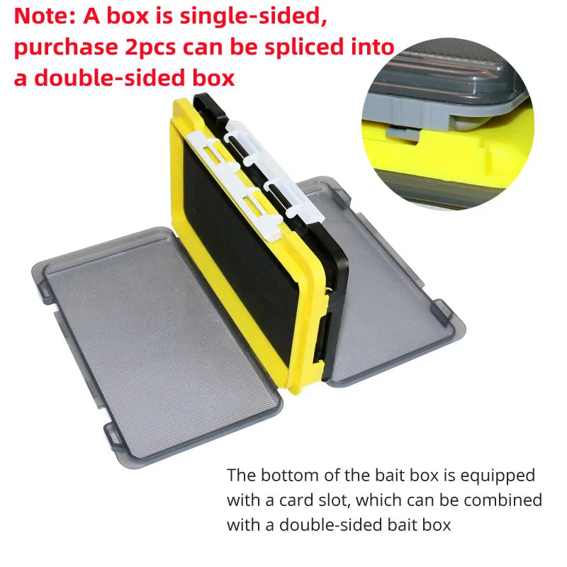 Plastic Fishing Box Portable Sponge Pad Fly Lures Boxes Jig Head