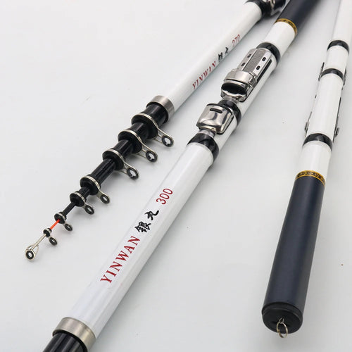 JOSBY Carbon Fiber Spinning Fishing Rod Telescopic Mini Pole 3M 2.7M