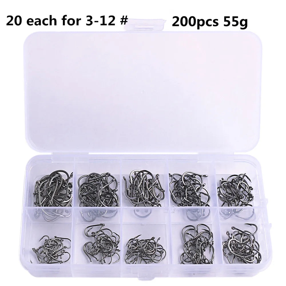 Fishing hook set high carbon steel fork shaped fishing hook for
