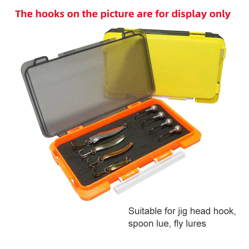 Plastic Fishing Box Portable Sponge Pad Fly Lures Boxes Jig Head