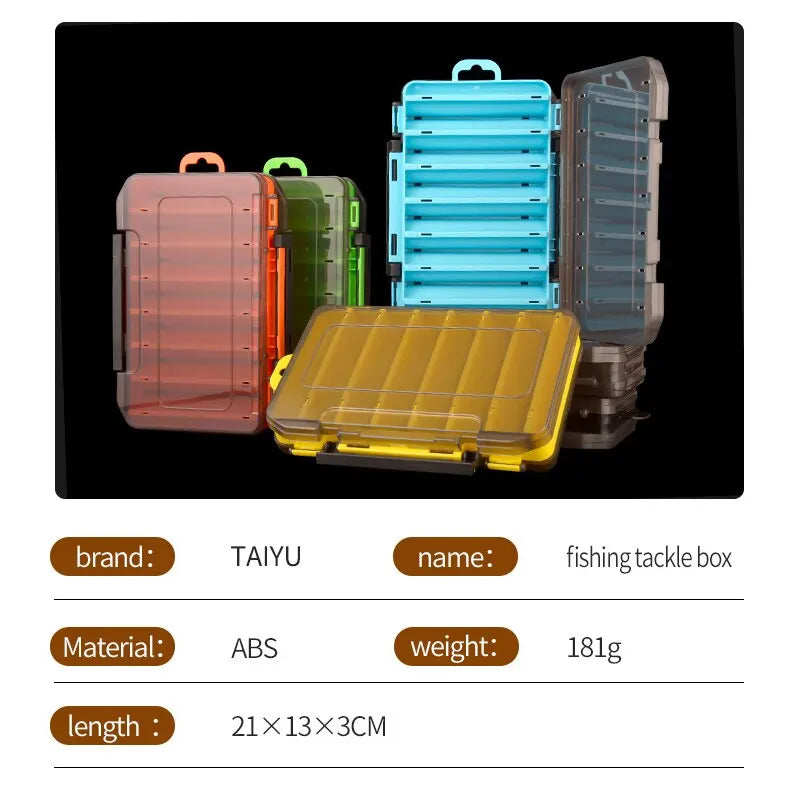 TAIYU Fishing Tackle Box 14 Compartments Fishing Accessories Lure Hook