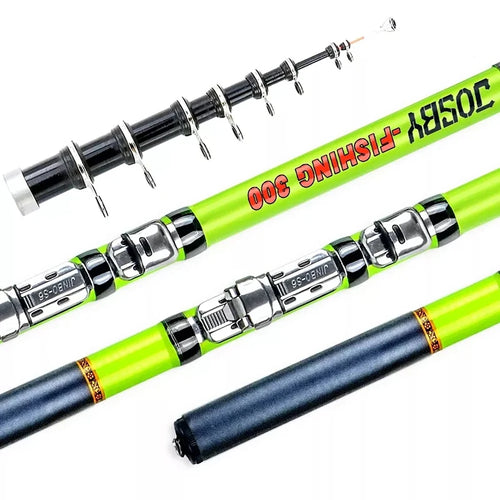 JOSBY Carbon Fiber Spinning Fishing Rod Telescopic Mini Pole 3M 2.7M