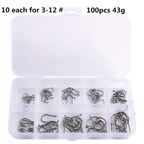 Fishing hook set high carbon steel fork shaped fishing hook for
