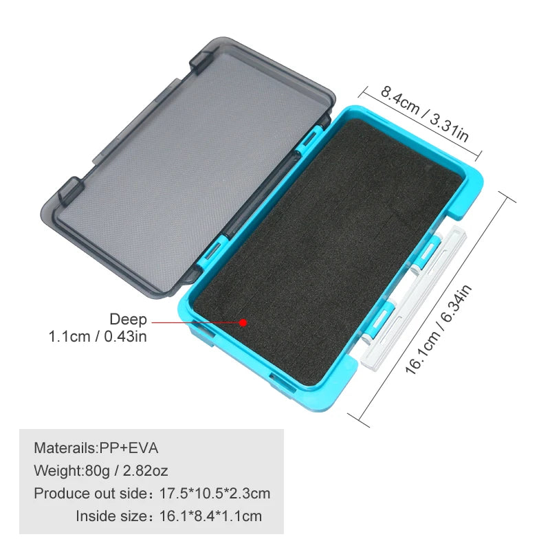 Plastic Fishing Box Portable Sponge Pad Fly Lures Boxes Jig Head