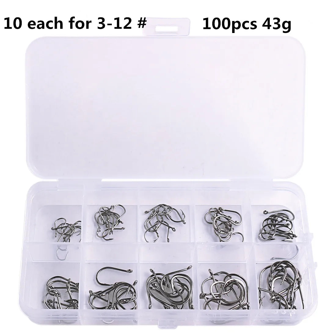 Fishing hook set high carbon steel fork shaped fishing hook for