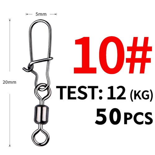 MEREDITH Pike Fishing Accessories Connector 50PCS Pin Bearing Rolling
