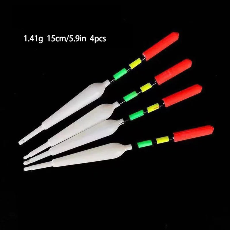 1 set (15Pcs) Fishing Floats Vertical Buoy Sea ith Rubbers Mix Size