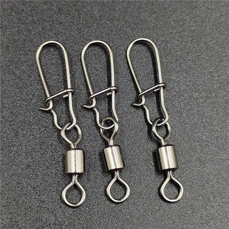 50pcs/lot Fishing Connector 2# 4# 6# 8# 10# Pin Bearing Rolling