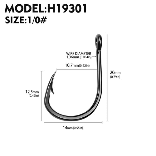 PROBEROS 10Pcs/lot Thick High Carbon Steel Fishhook Lron Hook With