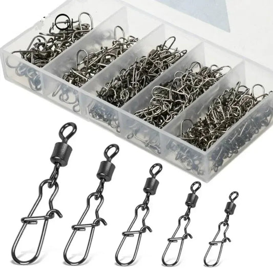 50pc/box Stainless Steel Fishing Connector Pin 4# 6# 8#10#12# Bearing