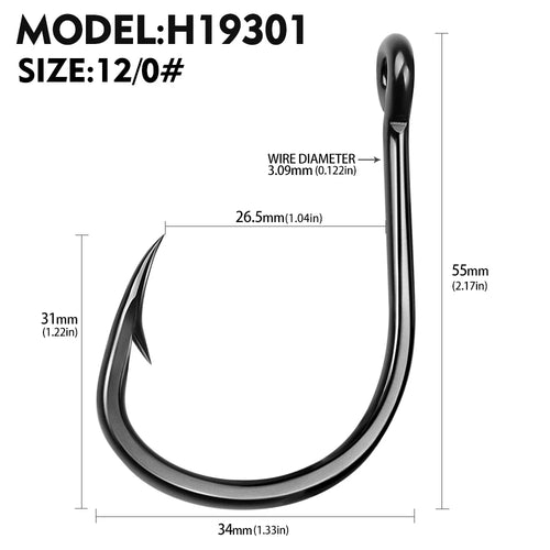 PROBEROS 10Pcs/lot Thick High Carbon Steel Fishhook Lron Hook With