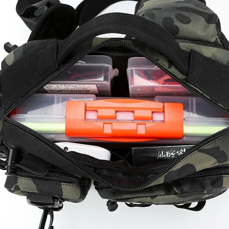 Men Fishing Tackle Bag Single Shoulder Crossbody Tactical Bags Waist