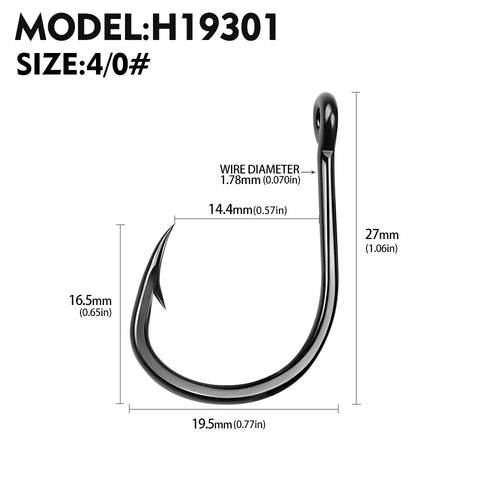 PROBEROS 10Pcs/lot Thick High Carbon Steel Fishhook Lron Hook With