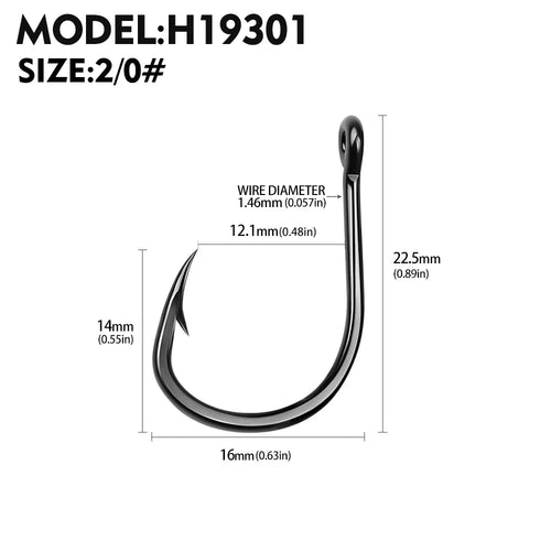 PROBEROS 10Pcs/lot Thick High Carbon Steel Fishhook Lron Hook With