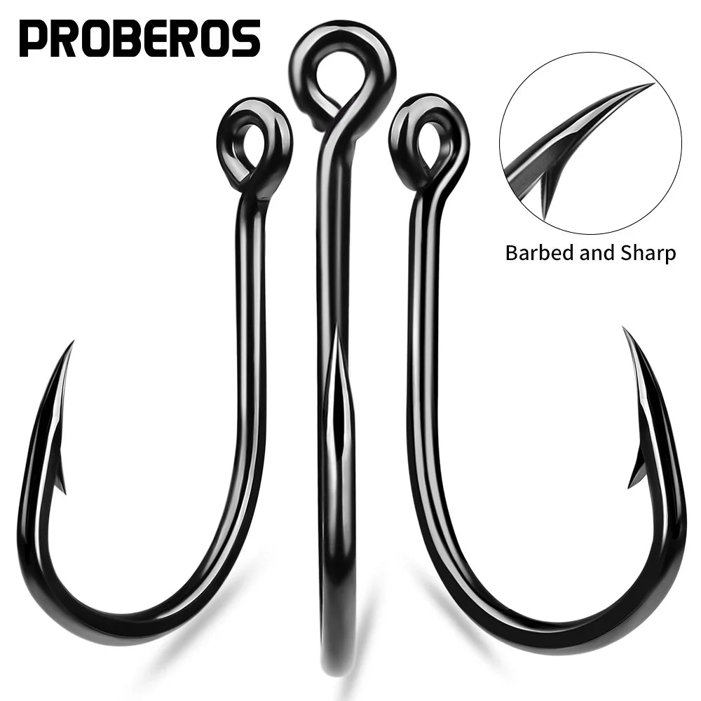 PROBEROS 10Pcs/lot Thick High Carbon Steel Fishhook Lron Hook With
