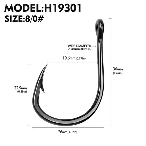 PROBEROS 10Pcs/lot Thick High Carbon Steel Fishhook Lron Hook With