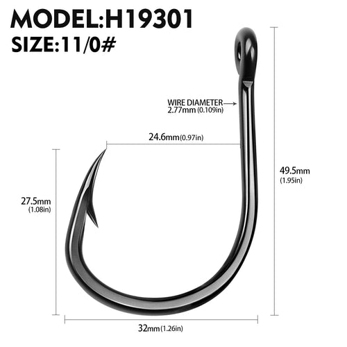 PROBEROS 10Pcs/lot Thick High Carbon Steel Fishhook Lron Hook With