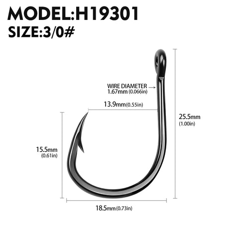 PROBEROS 10Pcs/lot Thick High Carbon Steel Fishhook Lron Hook With