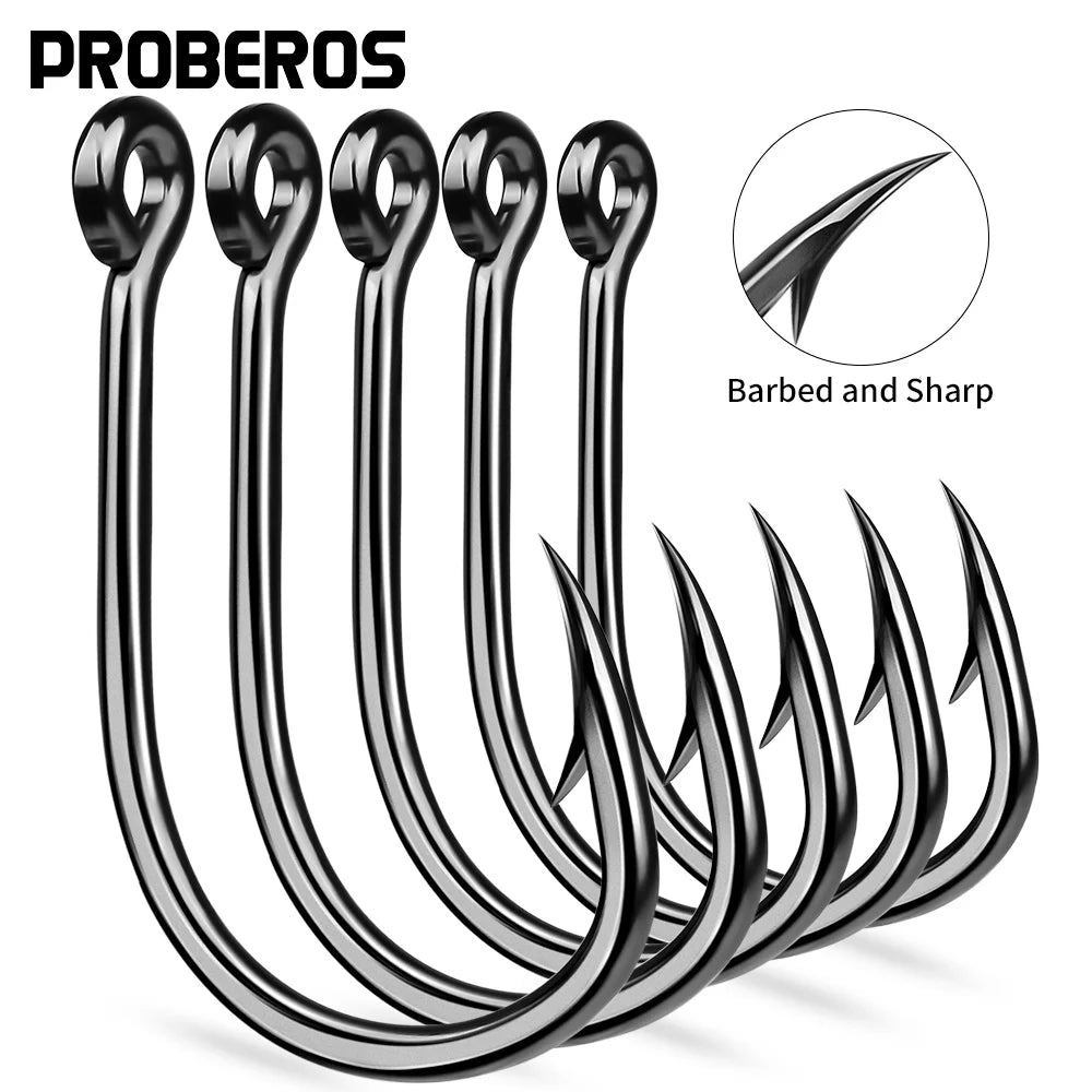 PROBEROS 10Pcs/lot Thick High Carbon Steel Fishhook Lron Hook With