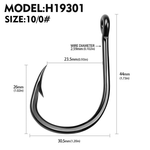 PROBEROS 10Pcs/lot Thick High Carbon Steel Fishhook Lron Hook With