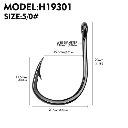 PROBEROS 10Pcs/lot Thick High Carbon Steel Fishhook Lron Hook With
