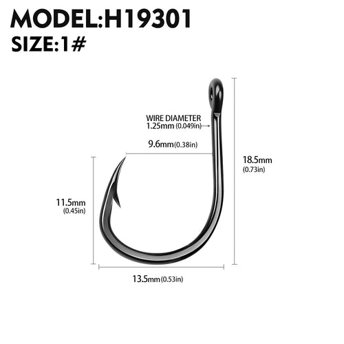 PROBEROS 10Pcs/lot Thick High Carbon Steel Fishhook Lron Hook With