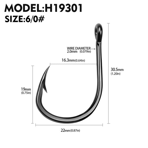 PROBEROS 10Pcs/lot Thick High Carbon Steel Fishhook Lron Hook With
